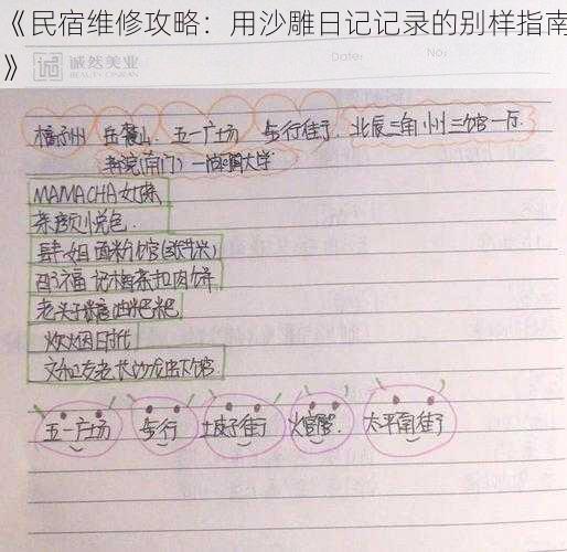 《民宿维修攻略:用沙雕日记记录的别样指南》